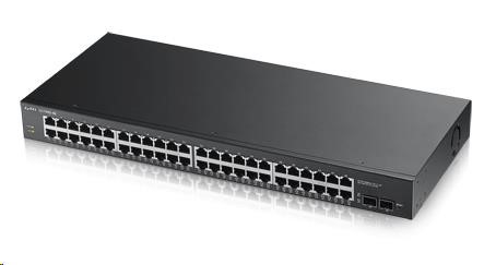Zyxel GS1900-48 50-port Gigabit Web Smart switch, 48x gigabit RJ45, 2x SFP v2