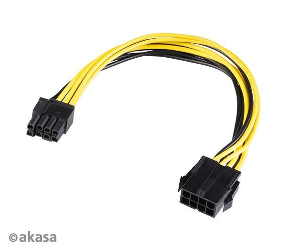 AKASA adaptér 12V ATX 8-Pin to PCIe 6+2 pin Adapter Cable
