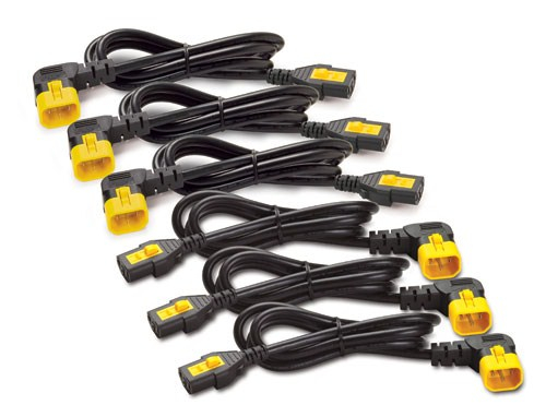 APC Power Cord Kit (6 ks), Locking, C19 to C20, (90°), 0.6m