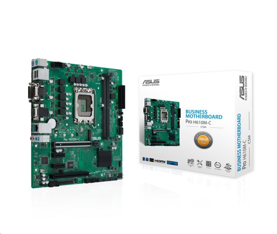 ASUS MB Sc LGA1700 PRO H610M-C-CSM, Intel H610, 2xDDR5, 1xDP, 1xHDMI, 1xDVI, 1xVGA, mATX