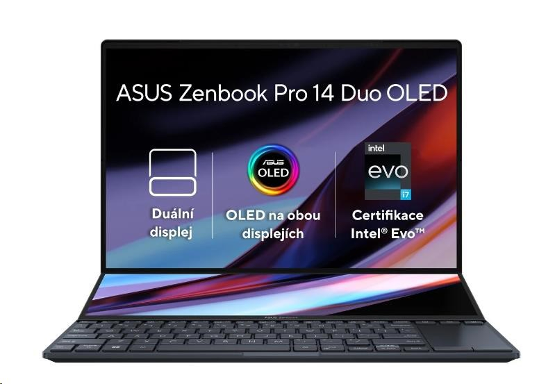 ASUS NTB Zenbook Pro (UX8402VU-OLED026WS), i7-13700H, 14.5" 2880x1800, 16GB, 1TB SSD, RTX 4050, W11 Home, Black
