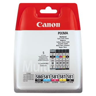 Canon originální ink PGI-580PGBK/CLI-581CMYBK Multi pack, CMYK+PGBK, [2078C005]//1