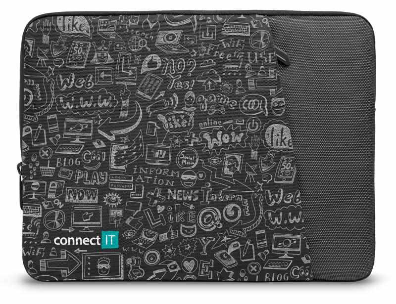 CONNECT IT Doodle pouzdro pro notebook 13.3", černá