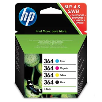HP originální ink, No.364 Combo pack, CMYK, HP Combo-pack,B8550,C5380,D5460, [N9J73AE]