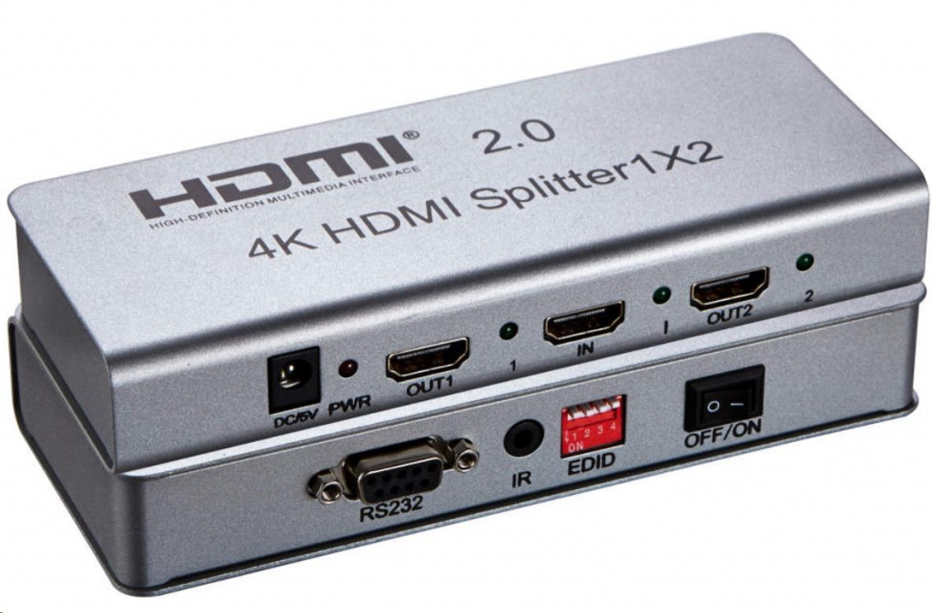 PREMIUMCORD HDMI 2.0 splitter 1-2 porty, 4K x 2K/60Hz, FULL HD, 3D
