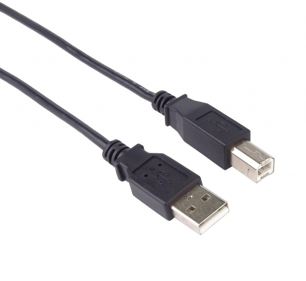 PremiumCord kabel USB 2.0, A-B, 0.5m, černá