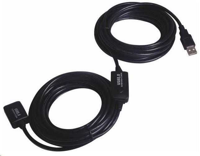PREMIUMCORD USB 2.0 repeater a prodlužovací kabel A/M-A/F 15m