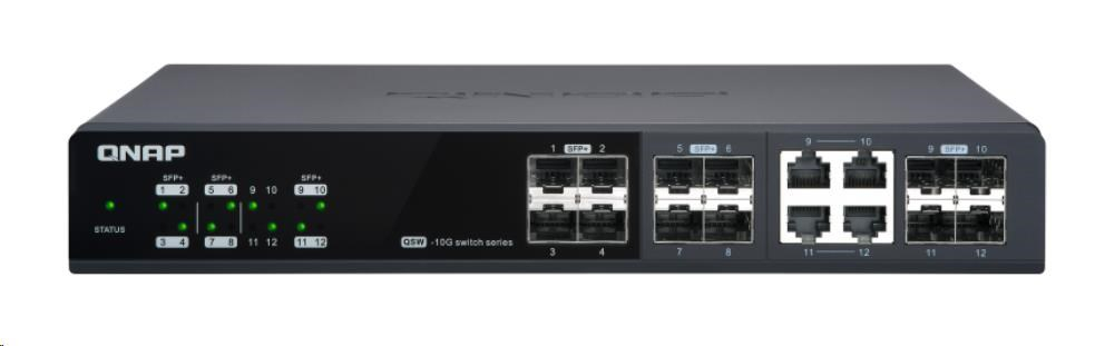 QNAP switch QSW-M1204-4C (8x10GbE SPF+, 4x10GbE SFP+/RJ45)