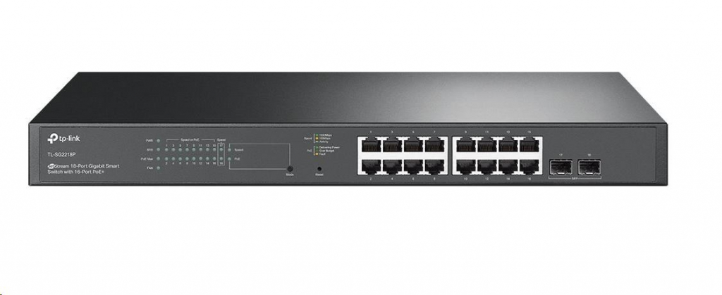 TP-Link OMADA JetStream switch TL-SG2218P (16xGbE, 2xSFP, 16xPoE+, 150W)