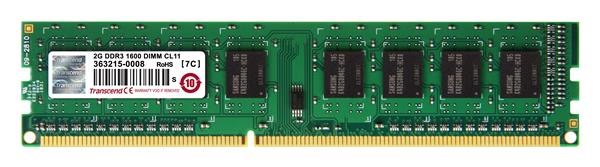 TRANSCEND DIMM DDR3 2GB 1600MHz 1Rx8 CL11