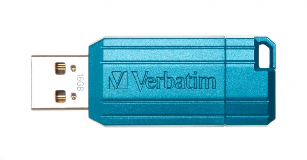 VERBATIM Flash Disk 16GB Hi-Speed Store 'n' Go, Pinstripe, USB 2.0, Caribbean modrá