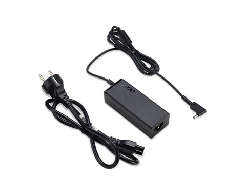 ACER ADAPTER 45W_3phy 19V Black EU and UK POWER CORD (Swift 1, 3, 5; Spin 1, 5;  TM X3;  TM Spin B1; Chromebook 11, R11,