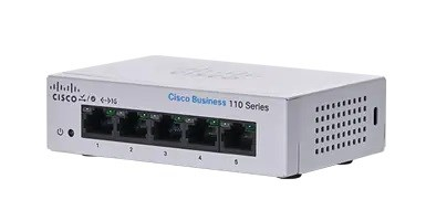 Cisco switch CBS110-5T-D (5xGbE, fanless)