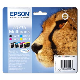 Epson D78, DX4000, 5000, 6000, 4 ink. cartridges [C13T07154012] - Ink náplň, ks//1