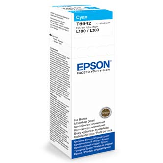Epson originální ink, cyan, 70ml [C13T66424A] Epson L100, L200, L300//1