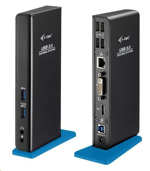 i-tec USB 3.0 Dual Video DVI HDMI Docking Station + Glan + Audio + USB 3.0 Hub / repas