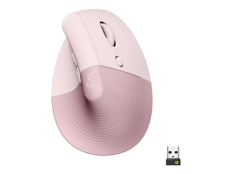 Logitech Lift Vertical Ergonomic Mouse for Business, Pink