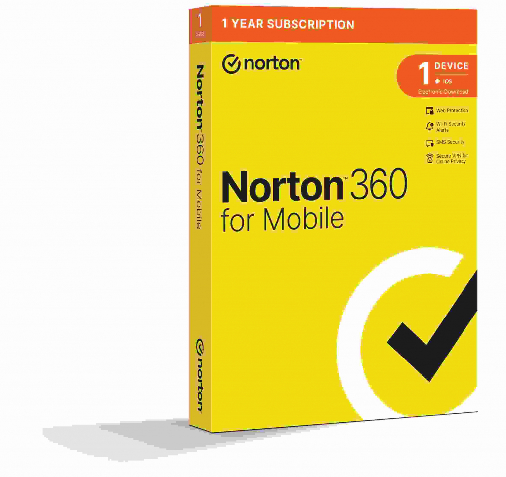 NORTON 360 MOBILE 1 uživatel pro 1 zařízení na 1 rok ESD