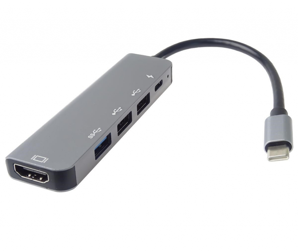 PremiumCord Adaptér USB-C na HDMI + USB3.0 + 2x USB2.0 + PD(power delivery)