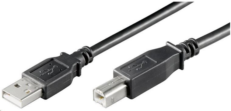 PREMIUMCORD Kabel USB 2.0 A-B propojovací 2m, barva černá