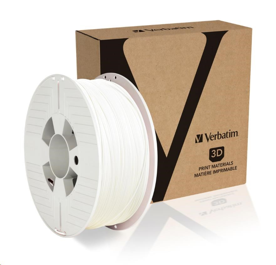 VERBATIM 3D Printer Filament PLA 1.75mm, 335m, 1kg white (OLD PN 55268)