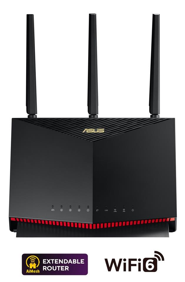 ASUS RT-AX86U Pro (AX5700) WiFi 6 Extendable Router, AiMesh, 4G/5G Mobile Tethering