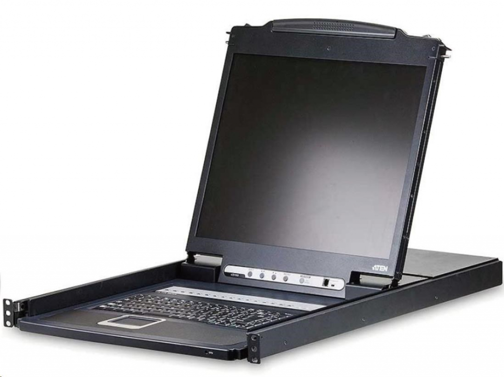 ATEN 8-port KVM PS/2+USB, OSD, rack, 19" LCD, touchpad, klávesnice