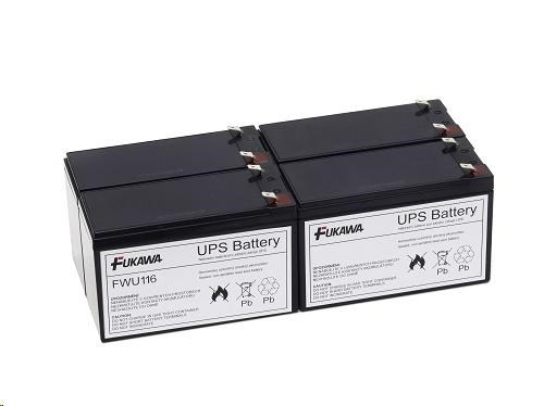 Baterie - FUKAWA FWU-116 sada baterií za APCRBC116 (12V/9Ah, 4ks)