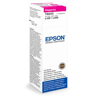 Epson originální ink, magenta, 70ml [C13T66434A] Epson L100, L200, L300//1