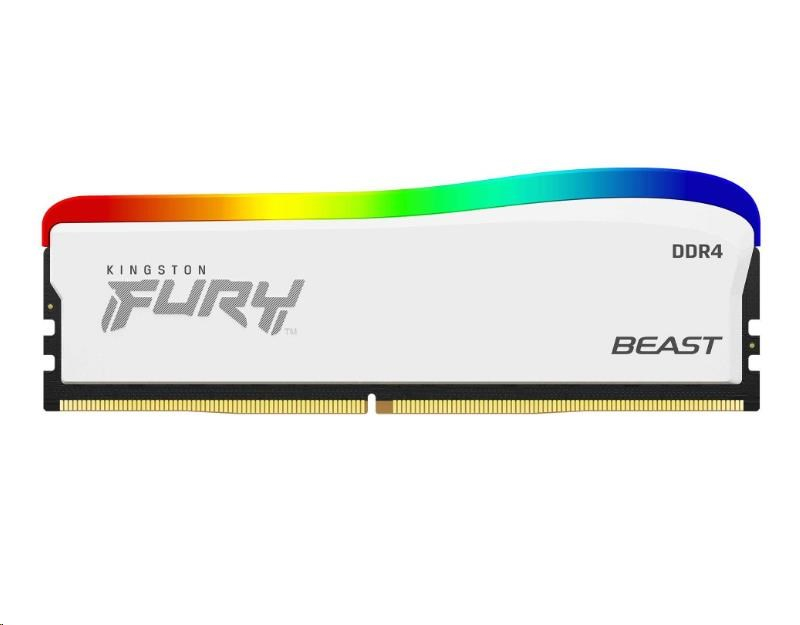 KINGSTON DIMM DDR4 8GB 3600MT/s CL17 FURY Beast Bílá RGB SE
