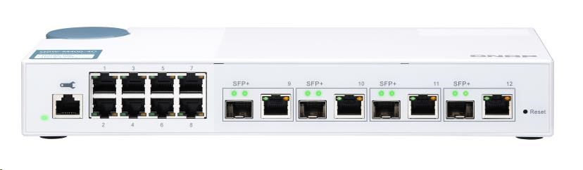 QNAP switch QSW-M408-4C (8x1GbE,4x10GbE RJ45/SFP+)
