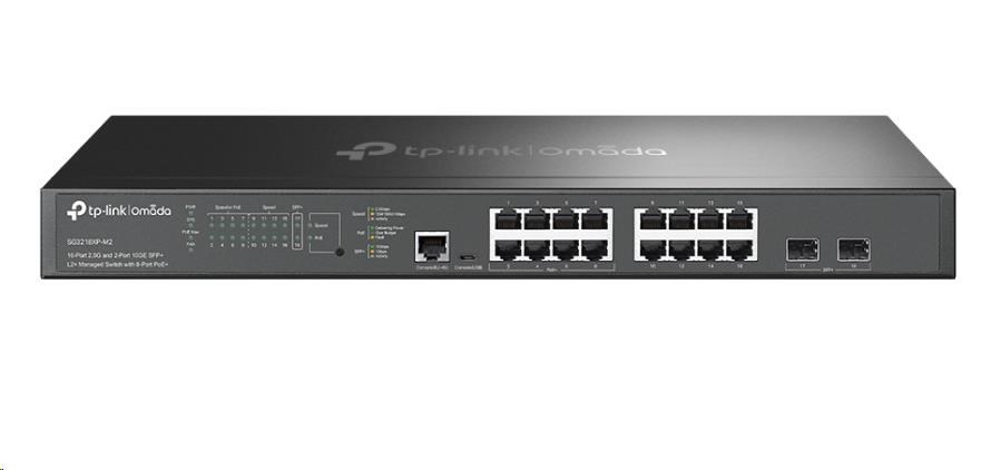TP-Link OMADA JetStream switch SG3218XP-M2 (16x2,5GbELAN, 2xSFP+, 8xPoE+, 240W, 2xConsole)