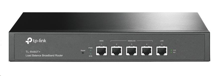 TP-Link TL-R480T+ router s rozdělováním zátěže (1xWAN,1xLAN,3xWAN/LAN)