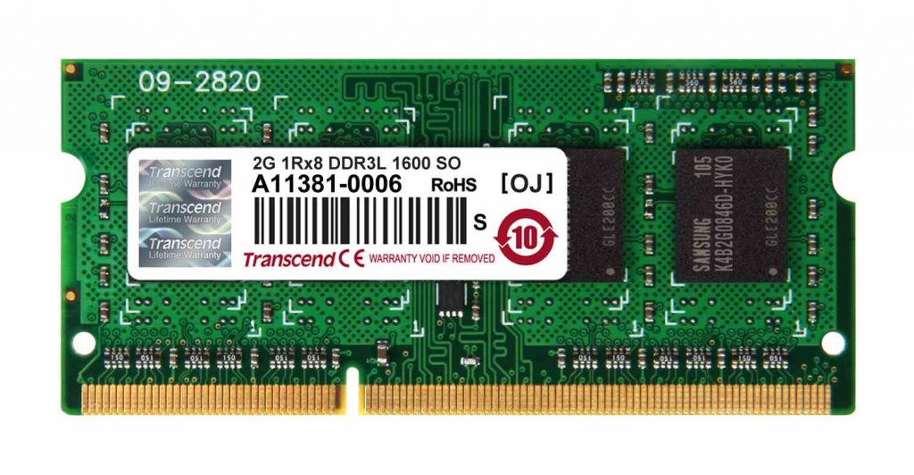 TRANSCEND SODIMM DDR3L 2GB 1600MHz 1Rx8 CL11