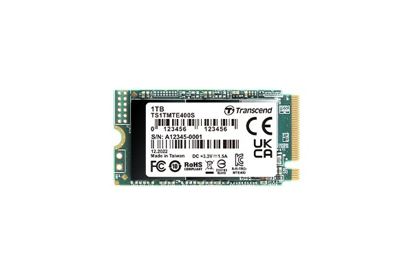 TRANSCEND SSD 400S 256GB, M.2 2242,PCIe Gen3x4, NVMe, 3D TLC, bez DRAM