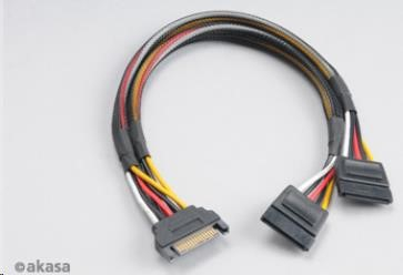 AKASA kabel  SATA rozdvojka napájení, 30cm