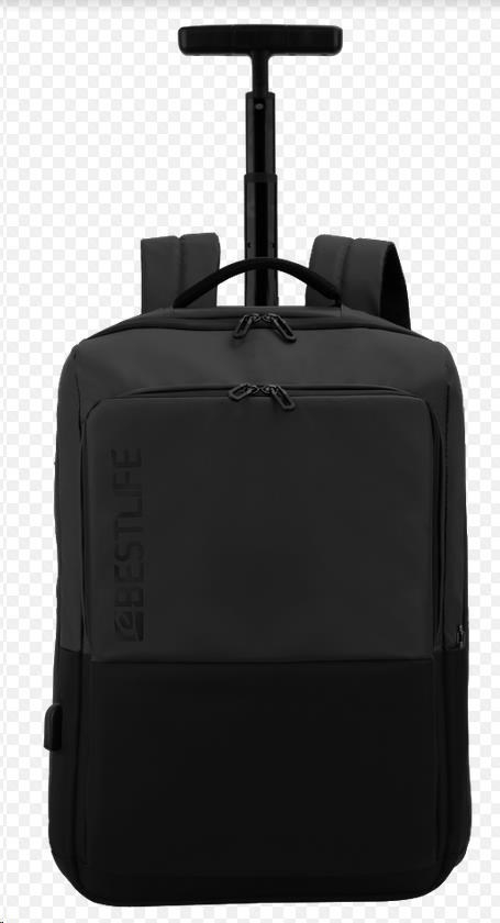 Bestlife nepremokavý batoh s kolečky na 15.6" notebook, USB