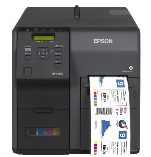 Epson ColorWorks C7500G, cutter, disp., USB, Ethernet, black