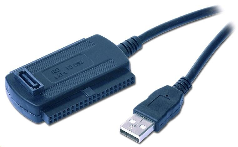 GEMBIRD Kabel adaptér USB 2.0 - IDE 2,5"/3,5" + SATA (redukce + napájecí zdroj)
