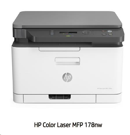 HP Color Laser MFP 178NW (A4,18/4 ppm, USB 2.0, Ethernet, Wi-Fi, Print/Scan/Copy)