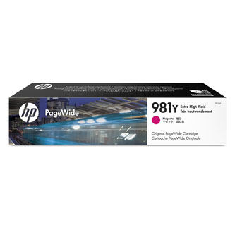 HP PageWide MFP E58650, 556, Flow 586,HP originální ink [L0R14A], HP 981Y,magenta,16000str