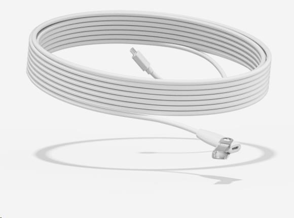 Logitech kabel pro Stolní mikrofony Rally, Prodlužovací kabel, 10m, bílá