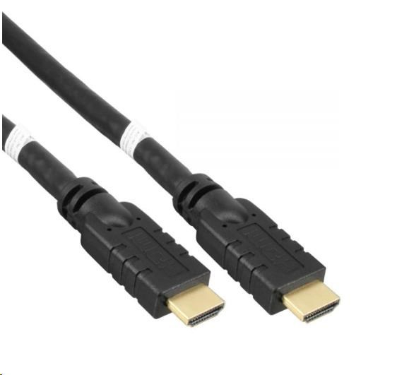 PREMIUMCORD Kabel HDMI High Speed with Ether.4K@60Hz, se zesilovačem,10m, 3x stínění, M/M, zlacené konektory