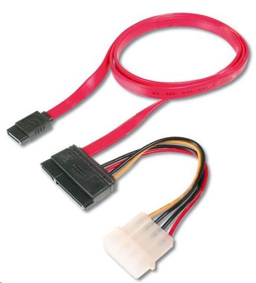 PREMIUMCORD kabel SATA datový + napájecí 0.5m