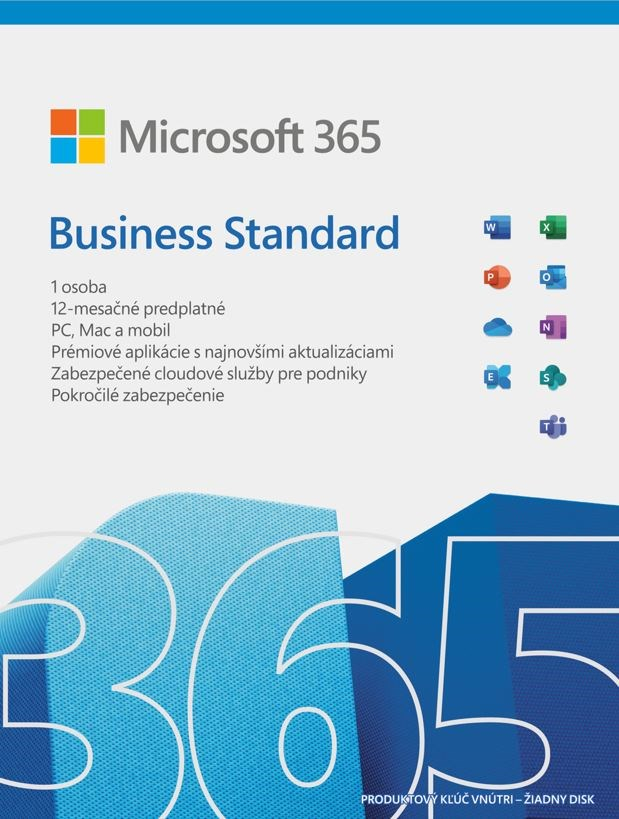 PROMO 9PK Microsoft 365 Business Standard SK (1rok) + poukázka Pluxee 160 EUR