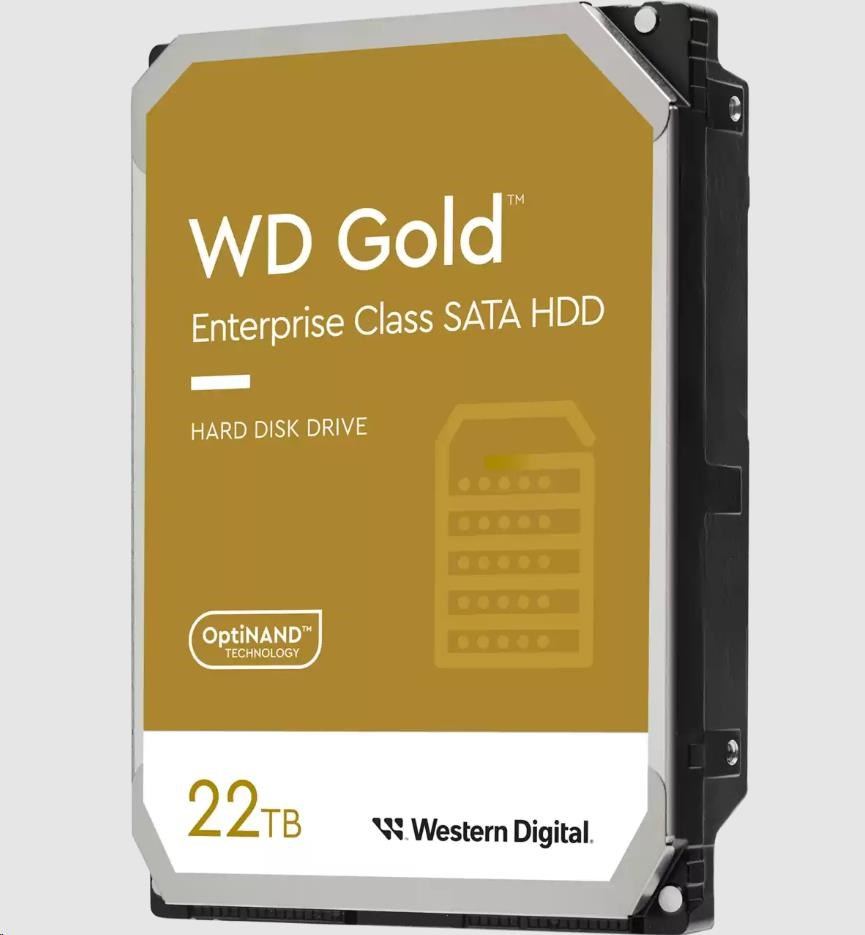WD GOLD WD221KRYZ 22TB SATA/ 6Gb/s 512MB cache 7200 ot., CMR, Enterprise