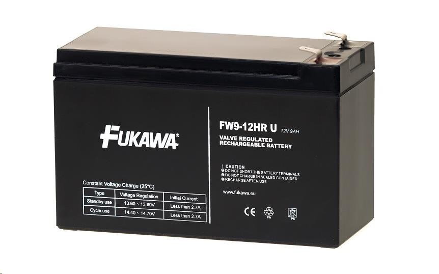 Baterie - FUKAWA FW 9-12 HRU (12V/9Ah - Faston 250), životnost 5let