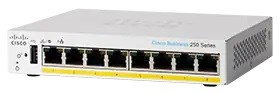 Cisco switch CBS250-8PP-D (8xGbE,8xPoE+,45W,fanless) - REFRESH