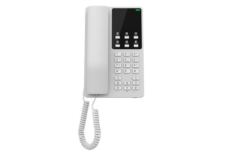 Grandstream GHP620, hotelový VoIP telefon, 2 linky, 2 SIP účty, PoE, 1x RJ45, HD Audio, 3 cestná konference, Bílý