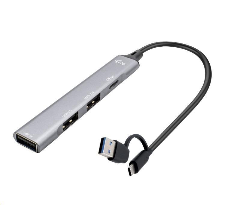i-Tec USB-A/USB-C Metal HUB 1x USB-C 3.1 + 3x USB 2.0